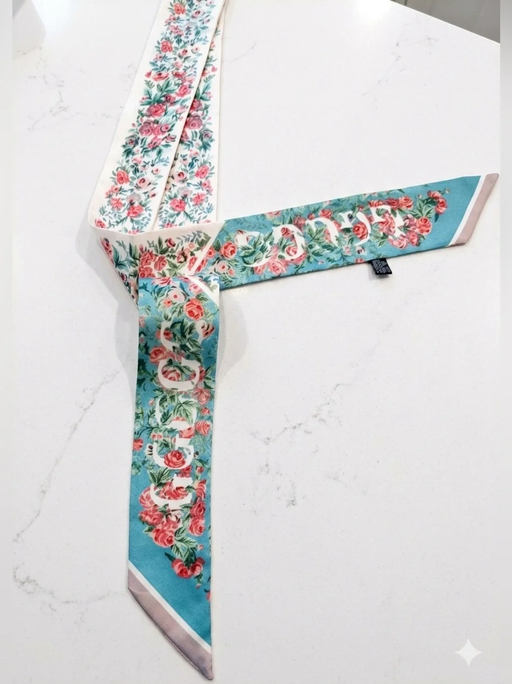 New Summer Floral Extra Long Ribbon Scarf 🌸